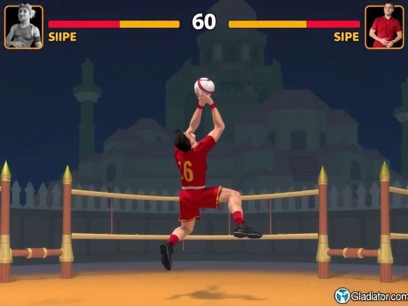 Mahal Volley Gladiator - Intense Gameplay Mahal Volley Gladiator gameplay showing a player executing a spike