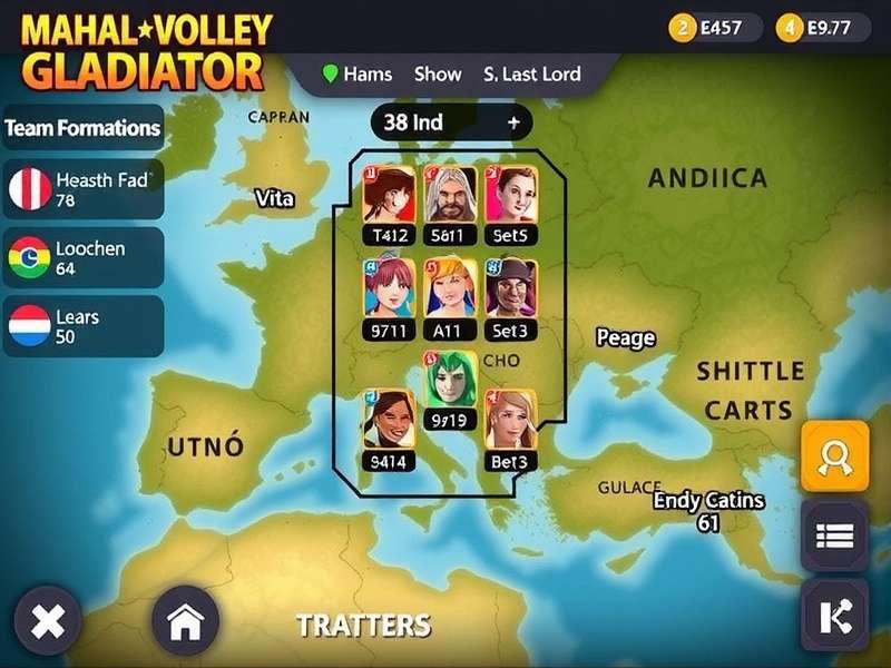 Mahal Volley Gladiator - Winning Strategy Mahal Volley Gladiator strategy guide showing team formation